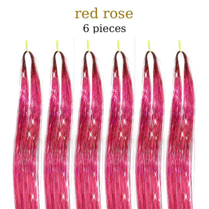 48 Inch Fairy Hair Tinsel Kit  1200 Sparkling Hair Extensions In 12 Colors 13