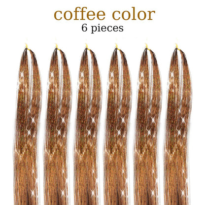 48 Inch Fairy Hair Tinsel Kit  1200 Sparkling Hair Extensions In 12 Colors 15