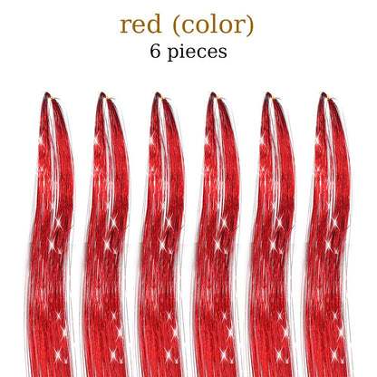48 Inch Fairy Hair Tinsel Kit  1200 Sparkling Hair Extensions In 12 Colors 16