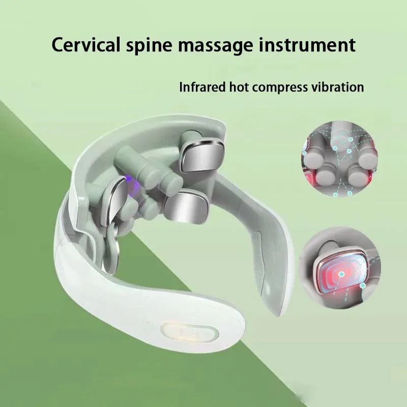 Neck Massager With Intelligent Charging Heating Hot Pressing Magnetic Pulse Therapy Portable Fashio 3