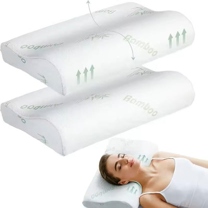 Bamboo Memory Foam Pillow with Removable Cover