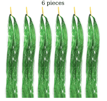 48 Inch Fairy Hair Tinsel Kit  1200 Sparkling Hair Extensions In 12 Colors 20