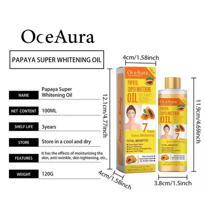 Papaya Whitening Body Oil Moisturizer For Face And Body 2