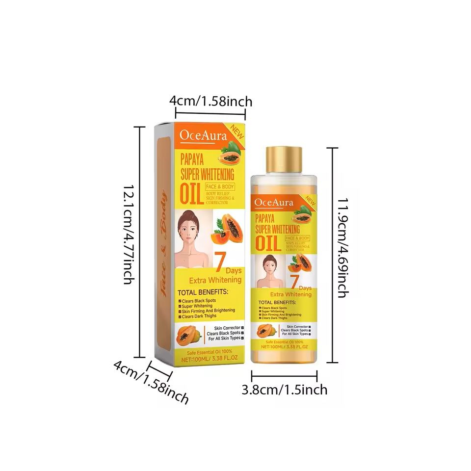 Papaya Whitening Body Oil Moisturizer For Face And Body 3