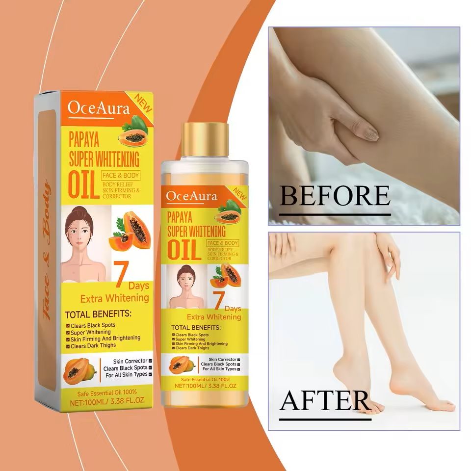 Papaya Whitening Body Oil Moisturizer For Face And Body 5
