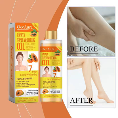 Papaya Whitening Body Oil Moisturizer For Face And Body 5