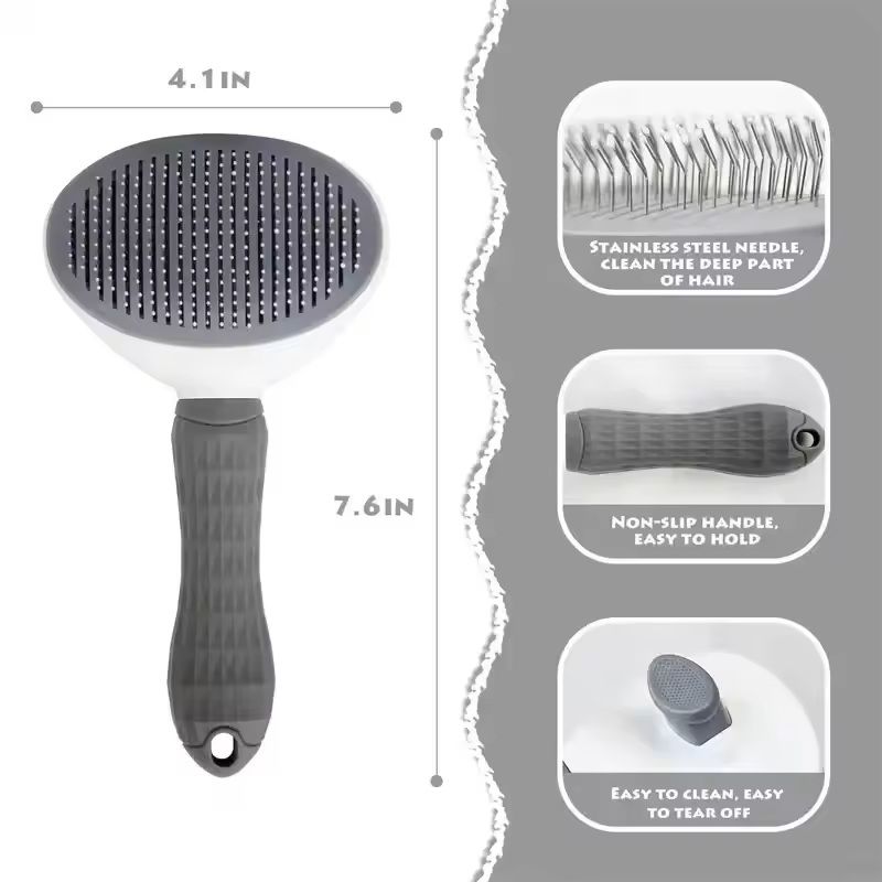 Self Cleaning Pet Hair Brush For Dogs And Cats 3