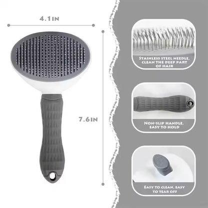 Self Cleaning Pet Hair Brush For Dogs And Cats 3