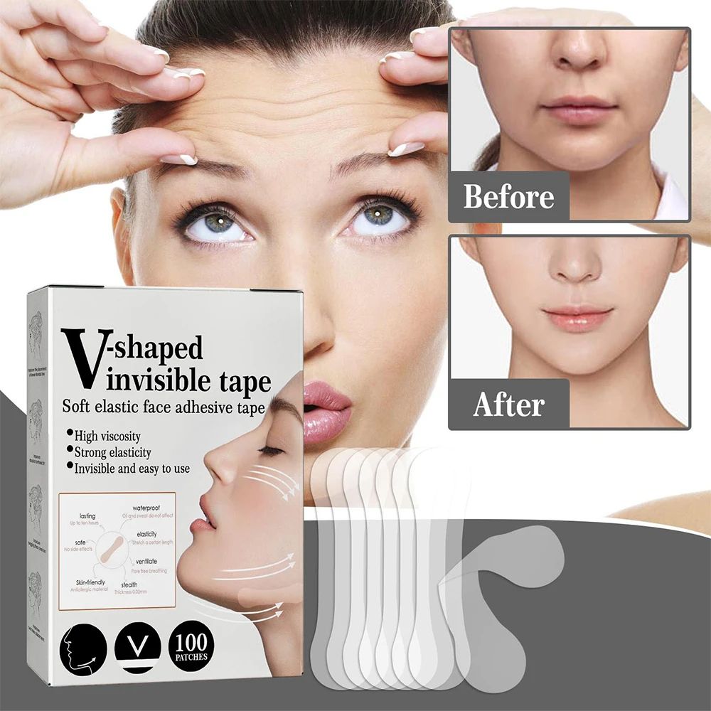 Thin Face Sticker Invisible Face Lift Patch V Face Breathable AntiWrinkle Adhesive Tape For Chin Li 1