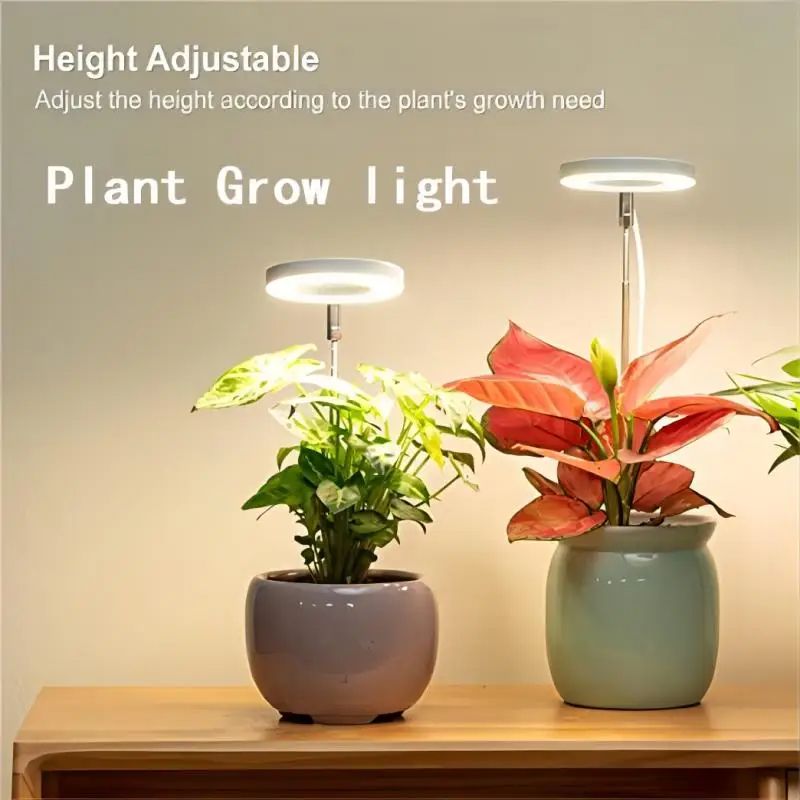 LED Grow Light Full Spectrum Plant Light for Indoor Hydroponics, Height Adjustable with Auto On/Off Timer
