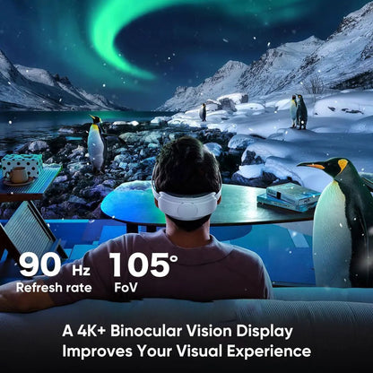 PICO 4 Ultra VR MR Headset Wireless Virtual Reality Glasses With 4K Display Snapdragon XR2 Gen 2 90 3