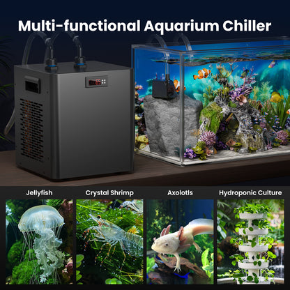 Premium Aquarium Chiller For Hydroponic Systems Axolotl Fish  Coral Tanks Quiet  Efficient Cooling 4