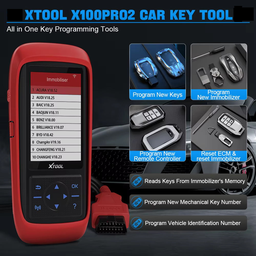 XTOOL X100Pro2 Professional OBD Scanner Key Programmer  Immobilizer With EEPROM Adapter 2