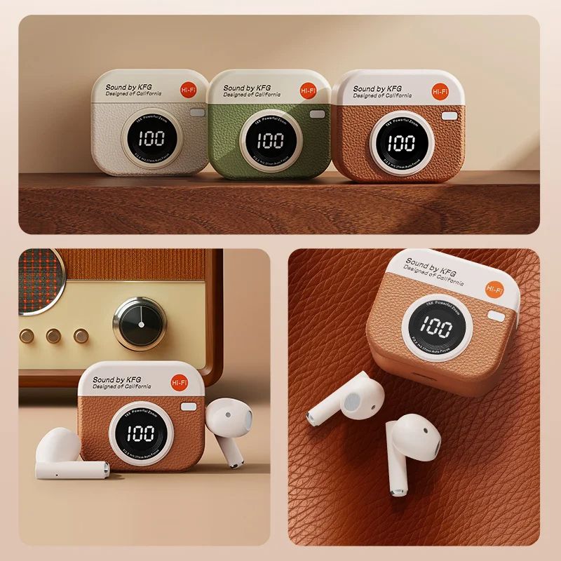 Wireless Earphones Playback Sport Earbuds With LED Display  Built In Mic 2