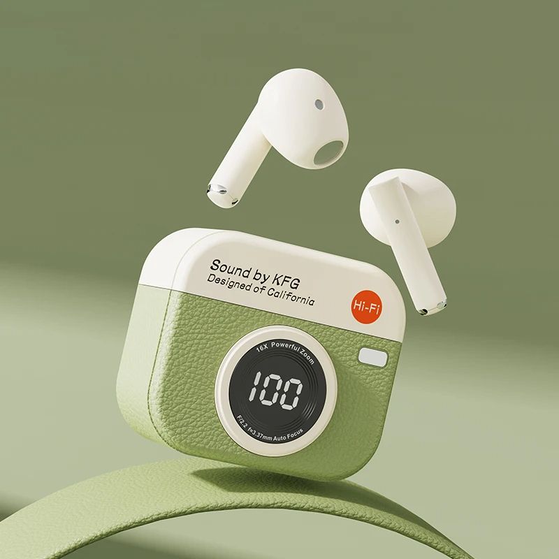 Wireless Earphones Playback Sport Earbuds With LED Display  Built In Mic 7