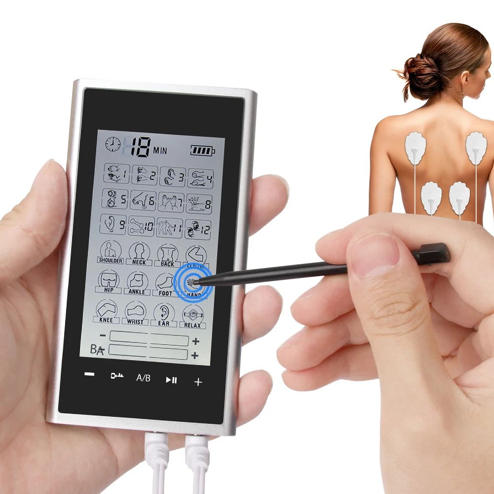 24Mode TENS Unit Muscle Stimulator  4 Output Channel Electric EMS Massager For Pain Relief  Body Sl 2