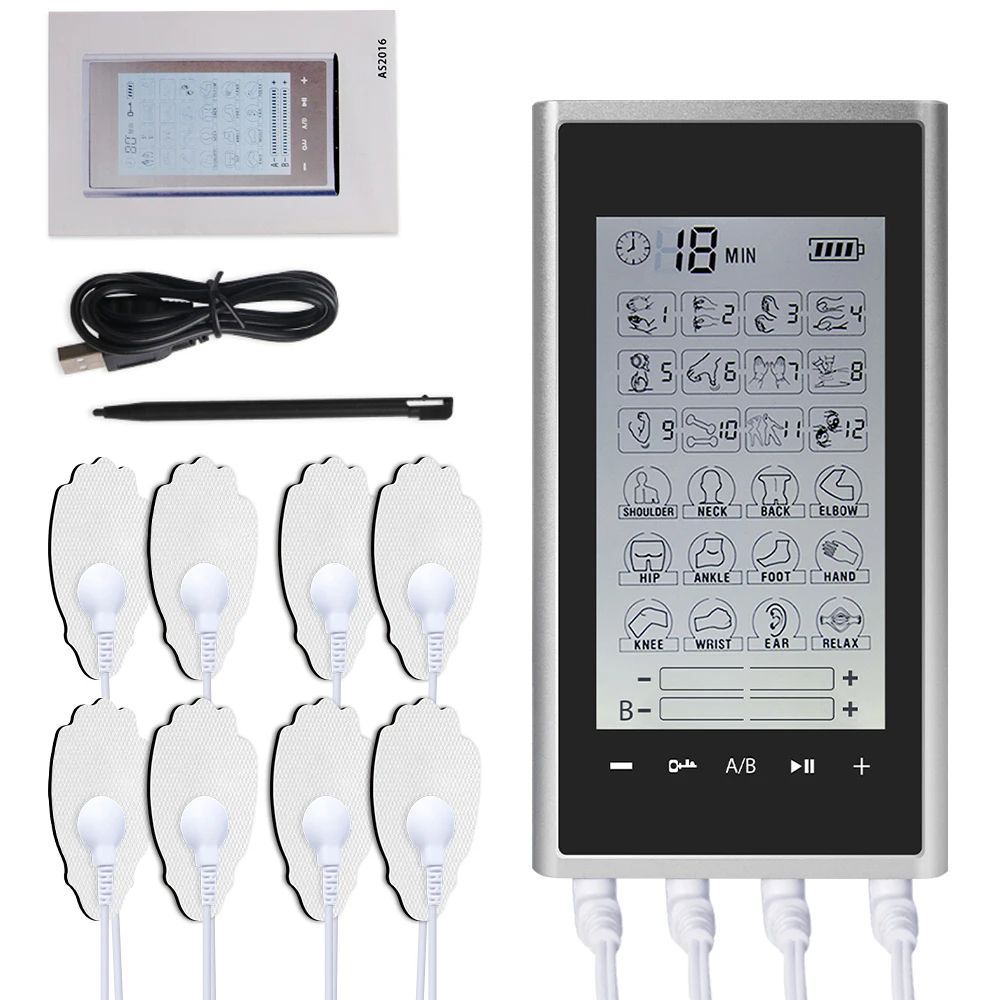 24Mode TENS Unit Muscle Stimulator  4 Output Channel Electric EMS Massager For Pain Relief  Body Sl 5