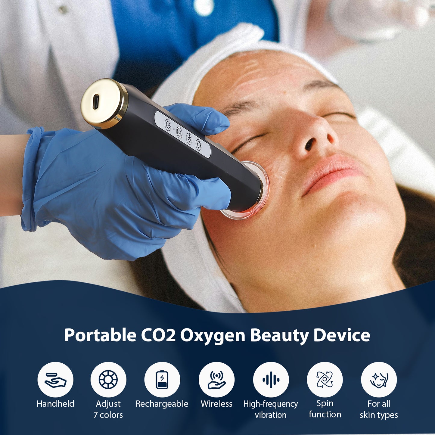 Facial Oxygen Bubble Device, Oxygen Balancing Beauty Meter Skin Care Pen