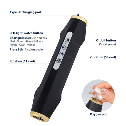 Facial Oxygen Bubble Device, Oxygen Balancing Beauty Meter Skin Care Pen