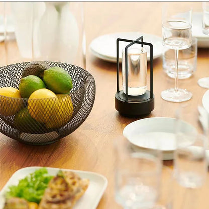 LED Touch Table Lamp Crystal Plastic Bedside Lamp Rechargeable Night Light For Bedroom Restaurant D 3
