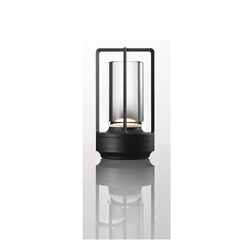LED Touch Table Lamp Crystal Plastic Bedside Lamp Rechargeable Night Light For Bedroom Restaurant D 6