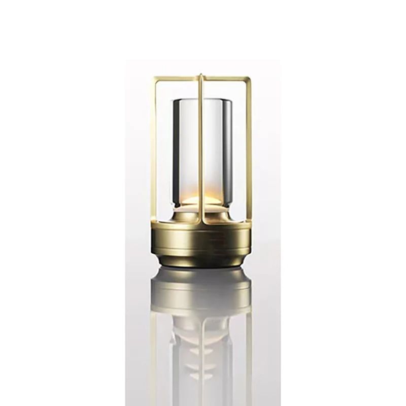 LED Touch Table Lamp Crystal Plastic Bedside Lamp Rechargeable Night Light For Bedroom Restaurant D 7