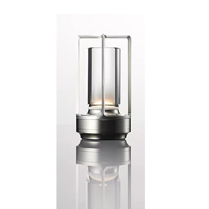 LED Touch Table Lamp Crystal Plastic Bedside Lamp Rechargeable Night Light For Bedroom Restaurant D 8