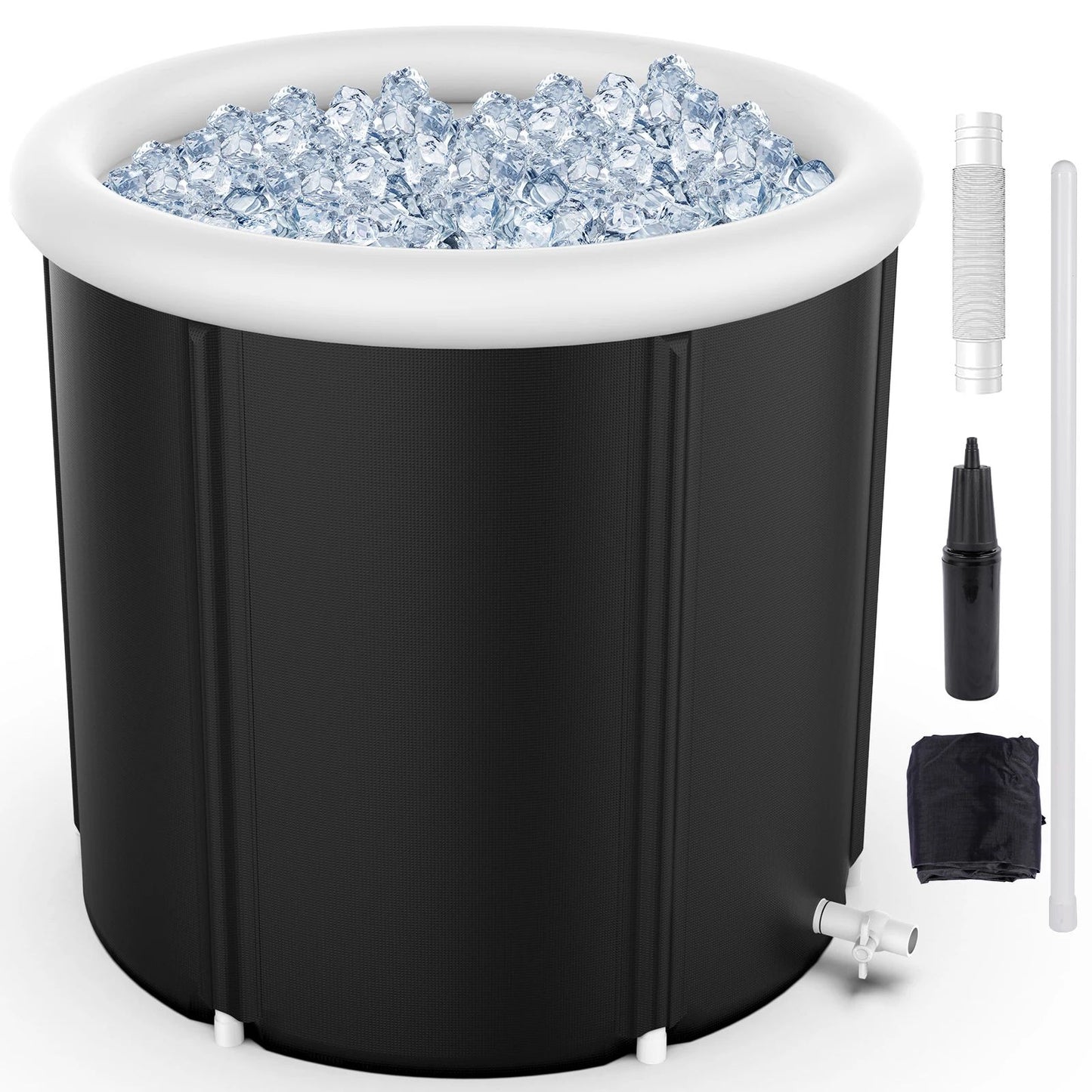 Large Ice BathTub for Athletes, Portable Ice Plunge Tub with Multiple Layered Inflatable Design for Recovery, Sports