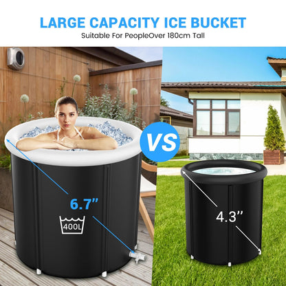 Large Ice BathTub For Athletes Portable Ice Plunge Tub With Multiple Layered Inflatable Design For  3