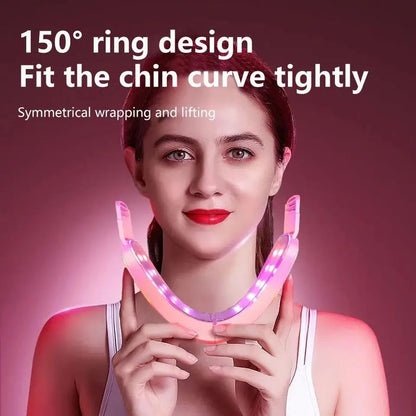 Facial Slimming Vibration Massager With LED Photon Therapy Heated V Face Lifting Device For Double  4