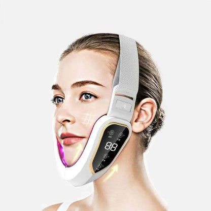 Facial Slimming Vibration Massager With LED Photon Therapy Heated V Face Lifting Device For Double  8