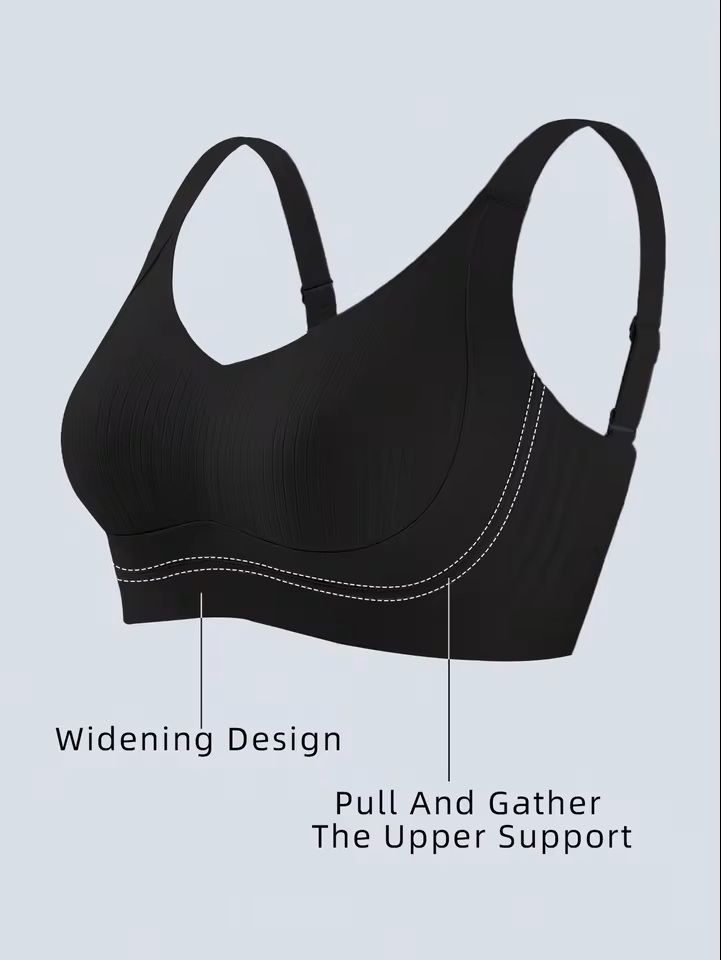 Seamless Wireless Push Up Bra With Removable Pads And Adjustable Band 2