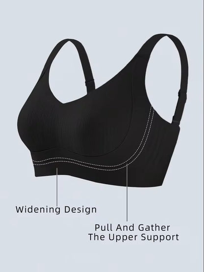 Seamless Wireless Push Up Bra With Removable Pads And Adjustable Band 2