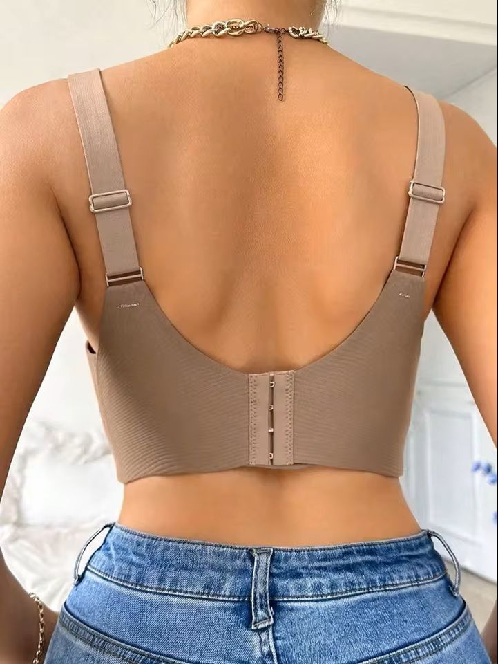 Seamless Wireless Push Up Bra With Removable Pads And Adjustable Band 3