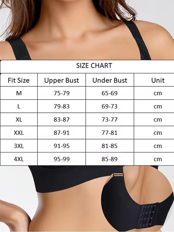 Seamless Wireless Push Up Bra With Removable Pads And Adjustable Band 6