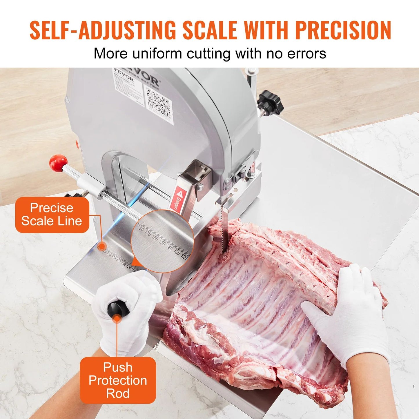 Electric Meat Bone Saw Commercial Stainless Steel Blade Bandsaw Machine For Butcher Shops  Restaura
