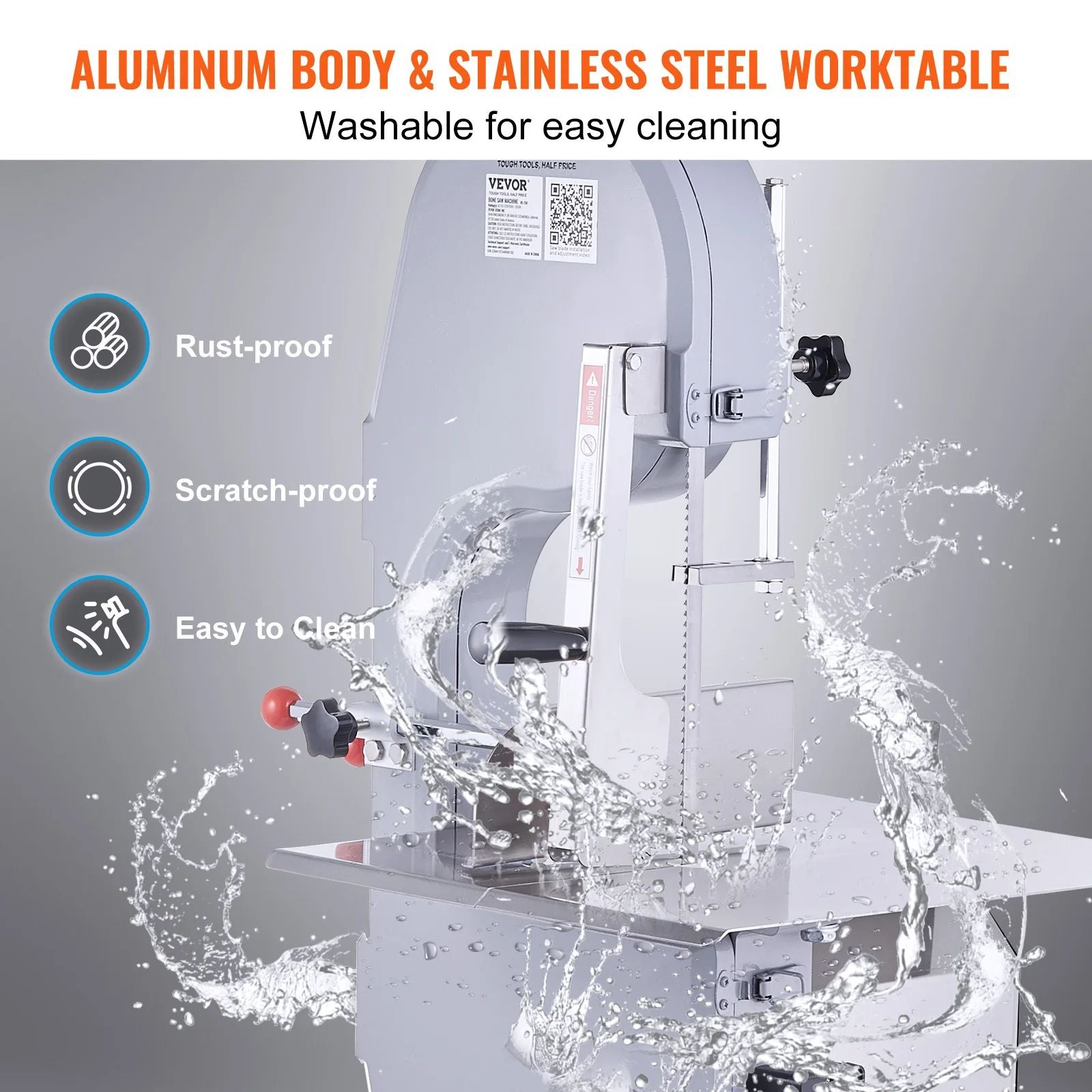 Electric Meat Bone Saw Commercial Stainless Steel Blade Bandsaw Machine For Butcher Shops  Restaura