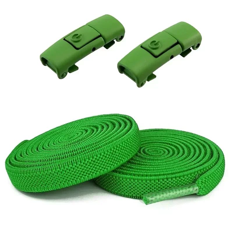 2Pairs Tie Shoe Laces Elastic Laces With Press Lock Widened Flat Shoelaces For Sneakers Kids  Adult 7