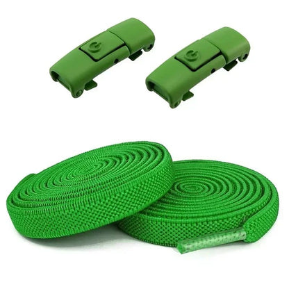 2Pairs Tie Shoe Laces Elastic Laces With Press Lock Widened Flat Shoelaces For Sneakers Kids  Adult 7