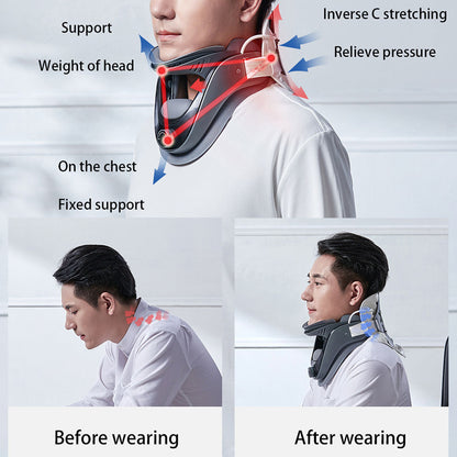 Neck Care Cervical Collar Vertebra Stretch Inflatable Traction Device 3