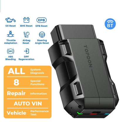 TOPDON TopScan Lite Smart Diagnostic Tool, Bluetooth Scanner with DTC Repair Guide & Engine Fault Code Reader