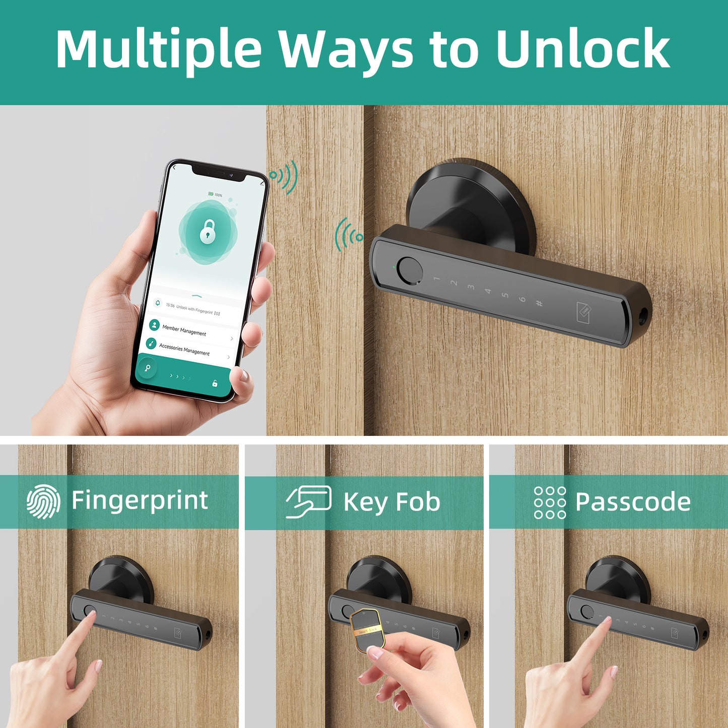 Viladepot Smart Lock Fingerprint  Touchscreen Keypad Door Lock 2