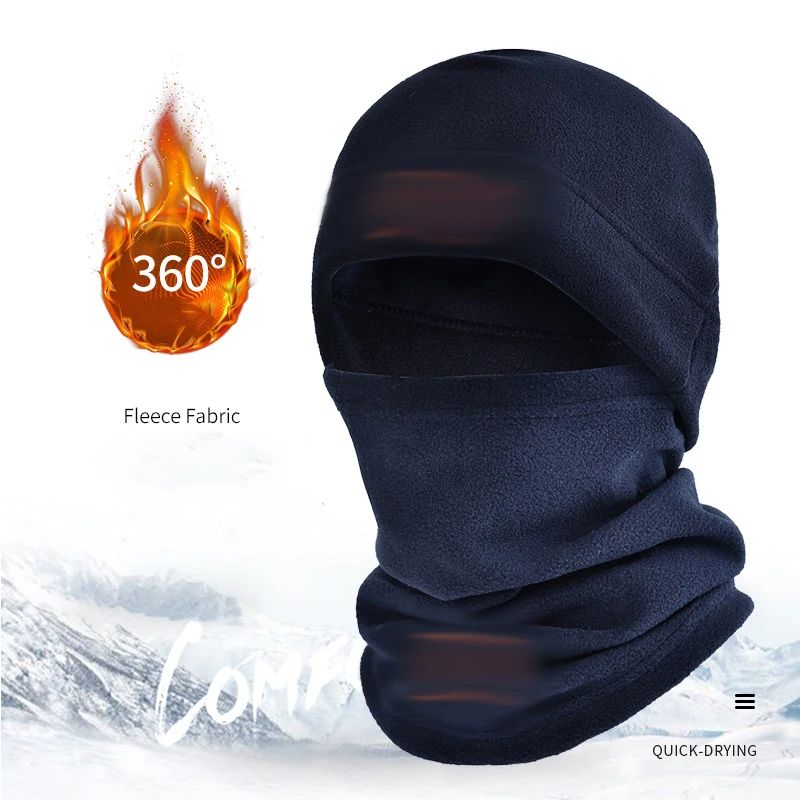 Fleece Neck Cover Hat Gloves Set for Winter, Outdoor Cycling Mountaineering Cold Weather Mask, Cotton Autumn Neck Set