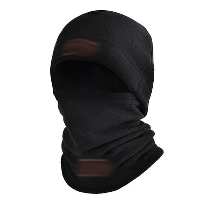 Fleece Neck Cover Hat Gloves Set For Winter Outdoor Cycling Mountaineering Cold Weather Mask Cotton 3