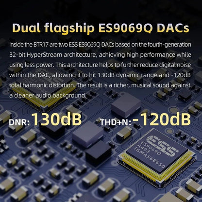 FiiO BTR17 HiRes Bluetooth DACAmp  35mm  44mm Balanced DSD256 USB DAC For HighFidelity Audio 4