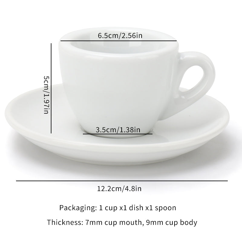 Elegant Porcelain Coffee Mugs Espresso  Cappuccino Cup Set With Delicate Saucer 6