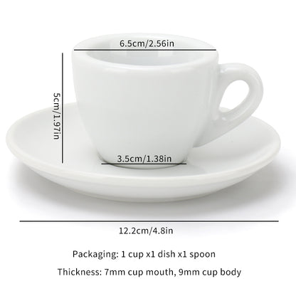 Elegant Porcelain Coffee Mugs Espresso  Cappuccino Cup Set With Delicate Saucer 6