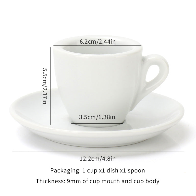 Elegant Porcelain Coffee Mugs Espresso  Cappuccino Cup Set With Delicate Saucer 5