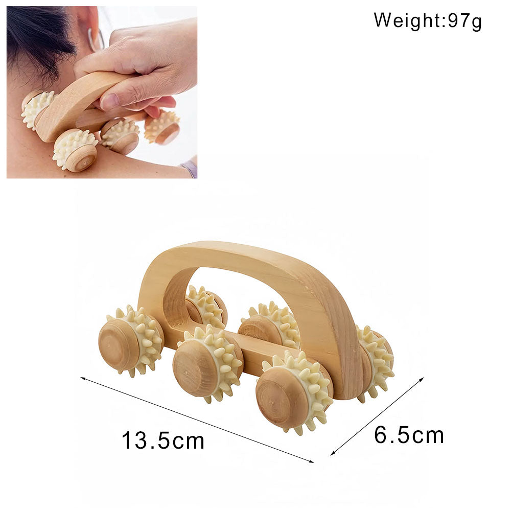 Wooden Lymphatic Drainage Massager Anti Cellulite Body Shaping  Gua Sha Tool For Sore Muscle Relief 7