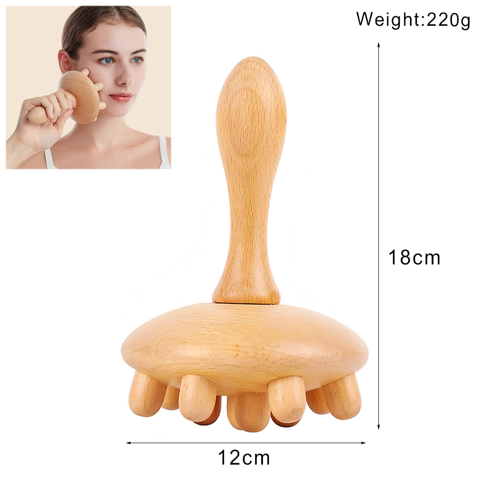 Wooden Lymphatic Drainage Massager Anti Cellulite Body Shaping  Gua Sha Tool For Sore Muscle Relief 11